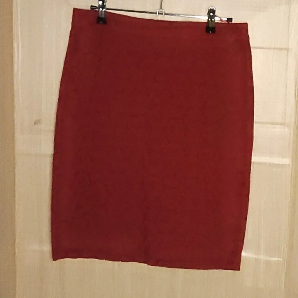 J. Crew The Pencil Skirt Dark Red Lace 2